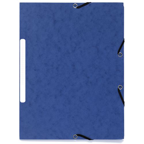 Exacompta 3 Flap Folder 55472E A4 Blue Cardboard 24 x 32 cm Pack of 50