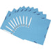 Exacompta 3 Flap Folder 55519SE A4 Turquoise Glossy Card 24 x 32 cm Pack of 50