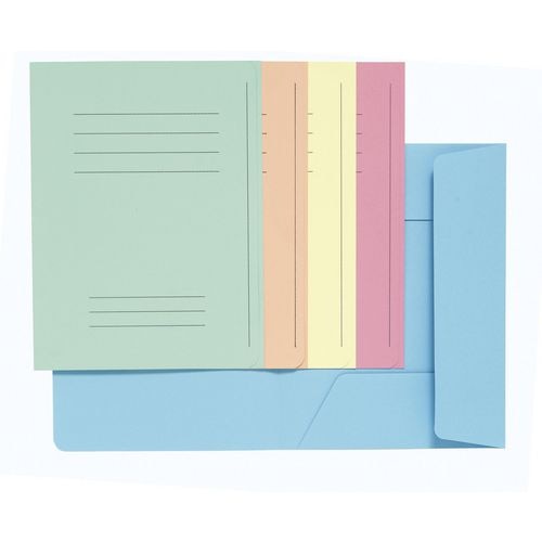 Exacompta 3 Flap Folder 235000E A4 Assorted Cardboard 24 x 32 cm Pack of 50