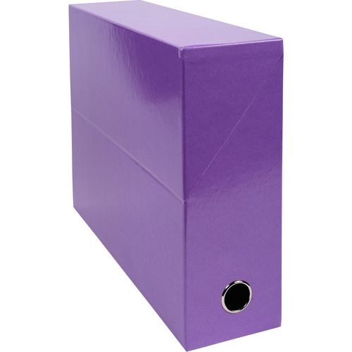 Exacompta Transfer File 89926E A4 Purple Cardboard 255 (H) x 340 (D) x 90 (W) mm Pack of 5