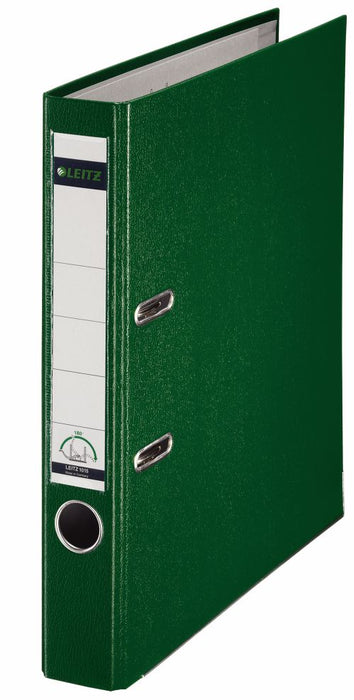 Leitz Lever Arch File A4 PP 180 50mm Green (Pack 10) - 10151055