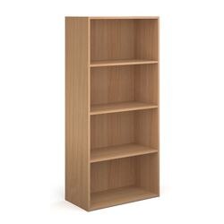 Dams International Bookcase with 3 Shelves Contract 25 756 x 408 x 1630 mm Beech