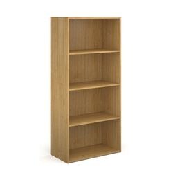 Dams International Bookcase with 3 Shelves Contract 25 756 x 408 x 1630 mm Oak