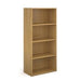 Dams International Bookcase with 3 Shelves Contract 25 756 x 408 x 1630 mm Oak