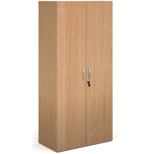 Dams International Cupboard Lockable Melamine Contract 25 756 x 408 x 1630mm Beech