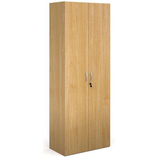 Dams International Cupboard Lockable Melamine Contract 25 756 x 408 x 2030mm Oak