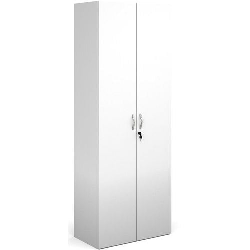 Dams International Cupboard Lockable Melamine Contract 25 756 x 408 x 2030mm White