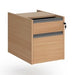 Dams International Fixed Pedestal with 2 Lockable Drawers MFC Contract 25 416 x 590 x 474mm Beech