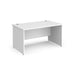 Dams International Rectangular Straight Desk with White MFC Top and Panel Legs Contract 25 1400 x 800 x 725mm