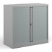 Bisley Tambour Cupboard Lockable Steel & Aluminium DST40G 1000 x 470 x 1000 - 1015mm Goose Grey