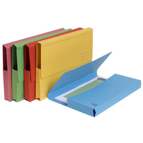 Exacompta Document Wallet 46971E A4 Cardboard 24 (W) x 32 (H) cm Assorted Pack of 50