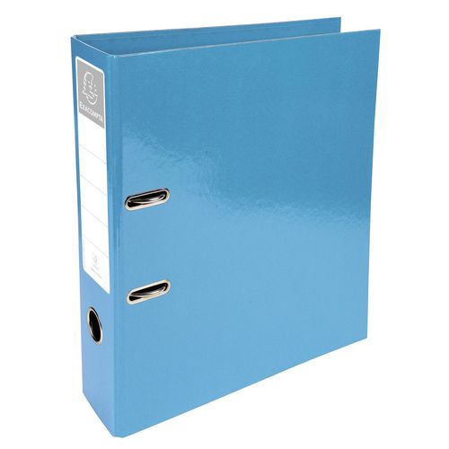 Exacompta Lever Arch File A4 70 mm Light Blue 2 ring 53627E Manila Cardboard Portrait Pack of 10