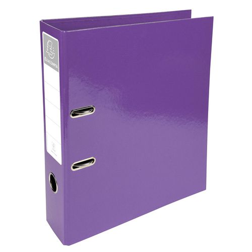 Exacompta Lever Arch File A4 70 mm Purple 2 ring 53626E Manila Cardboard Portrait Pack of 10