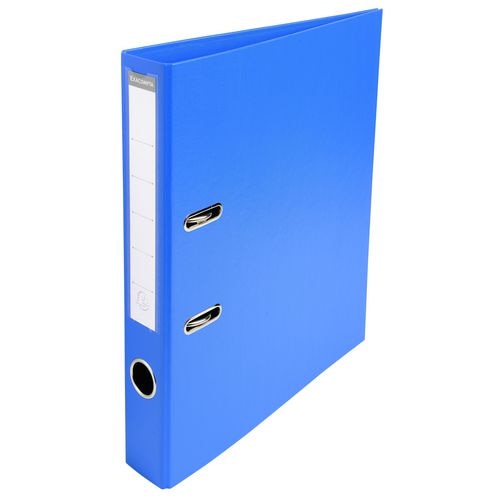 Exacompta PremTouch Lever Arch File A4 50 mm Blue 2 ring 53542E Cardboard, PVC (Polyvinyl Chloride) Portrait Pack of 10