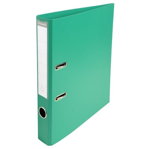 Exacompta PremTouch Lever Arch File A4 50 mm Green 2 ring 53543E Cardboard, PVC (Polyvinyl Chloride) Portrait Pack of 10