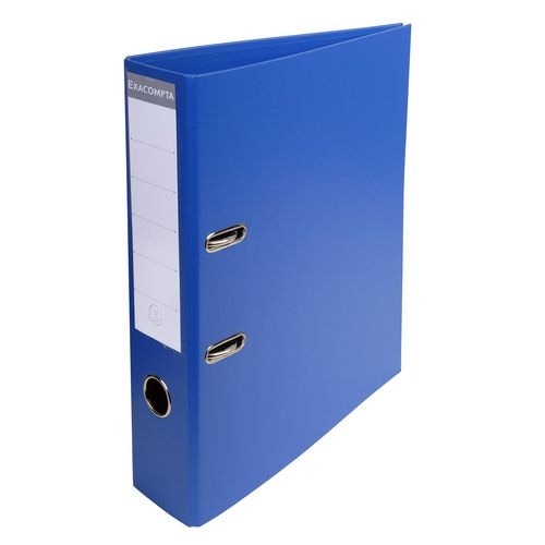 Exacompta PremTouch Lever Arch File A4 70 mm Blue 2 ring 53752E Cardboard, PVC (Polyvinyl Chloride) Portrait Pack of 10