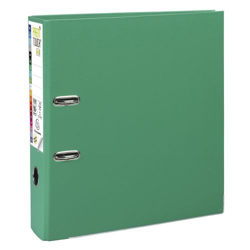 Exacompta PremTouch Lever Arch File A4 Maxi 80 mm Green 2 ring 53343E Cardboard, PP (Polypropylene) Portrait Pack of 10