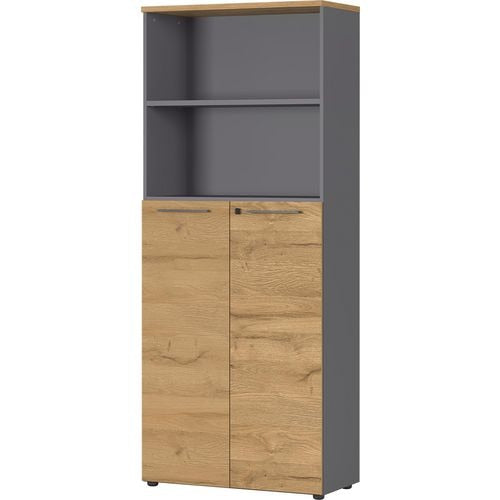 Germania Cupboard 4236-564 Graphite, Grandson Oak 800 x 400 x 1,970 mm