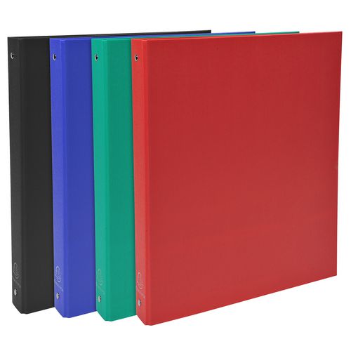 Exacompta Ring Binder 51370E Polypropylene Covered Card A4 4 ring 30 mm Assorted Pack of 20