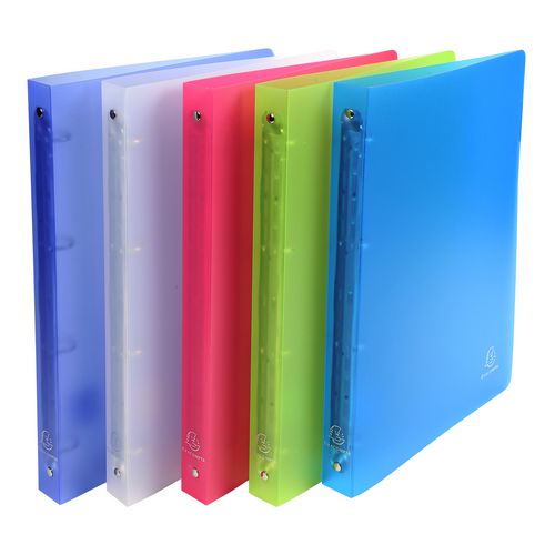 Exacompta Ring Binder 51469E Polypropylene A4 20 mm 4 ring Assorted Pack of 20