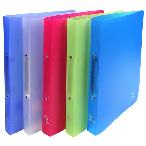 Exacompta Ring Binder Chromaline 54469E Polypropylene A4 2 ring Assorted Pack of 20