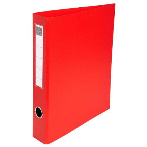 Exacompta Ring Binder Cardboard PVC/PU covered A4 4 ring Red Pack of 15