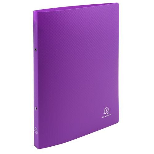 Exacompta Ring Binder Opaque 54197SE Polypropylene A4 15 mm 2 ring Purple Pack of 25