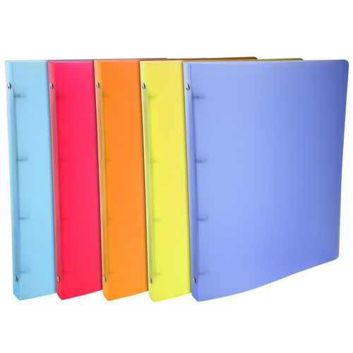 Exacompta Ring Binder Linicolor 51177E Polypropylene A4 15 mm 4 ring Assorted Pack of 30