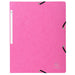 Exacompta Elasticated Folder 5560E Pink Molted Pressboard 24 x 32 cm Pack of 25