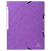 Exacompta Elasticated Folder 5568E Purple Molted Pressboard 24 x 32 cm Pack of 25