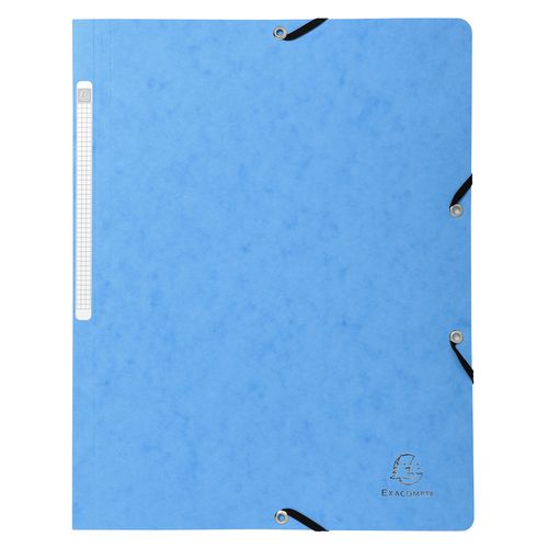 Exacompta Elasticated Folder 5569E Turquoise Molted Pressboard 24 x 32 cm Pack of 25