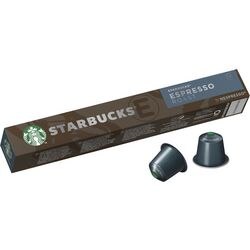 Starbucks Espresso Roast Caffeinated Ground Coffee Pods Box Dark 57 g Pack of 10