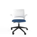 Basic Tilt Task Office Chair Fixed Arms Ergonomic Home Light Grey Back, Blue Seat