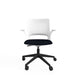 Basic Tilt Task Office Chair Fixed Arms Ergonomic Home Light Grey Back, Black Seat