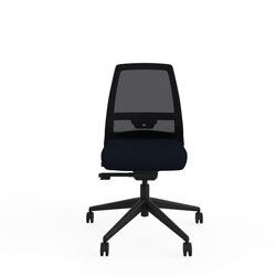 Ergonomic Home Office Deluxe Posture Chair with Tri-Curved Mesh Backrest Height Adjustable Black Without Arms