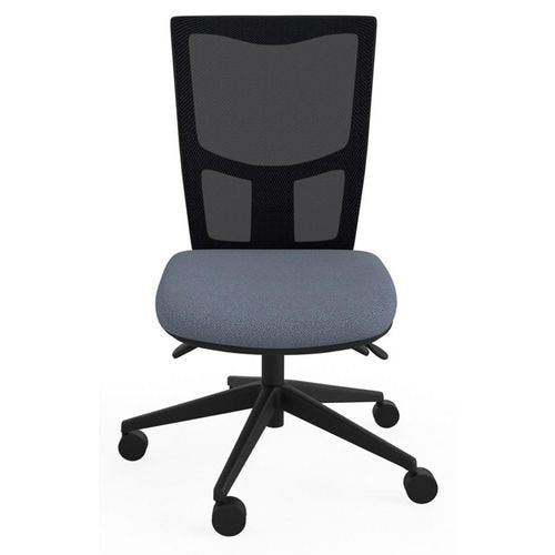 Ergonomic Home Office Chair with Arms, Slimline Mesh Backrest and Height Adjustable Grey Without Arms