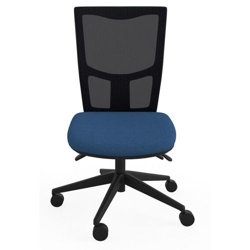 Ergonomic Home Office Chair with Slimline Mesh Backrest and Height Adjustable Blue Without Arms