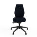 Ergonomic Home Office Chair Fully Upholstered Tri-Curved Posture Backrest Black Without Arms