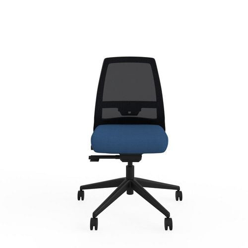 Ergonomic Home Office Deluxe Chair with Tri-Curved Mesh Backrest Height Adjustable Blue Without Arms