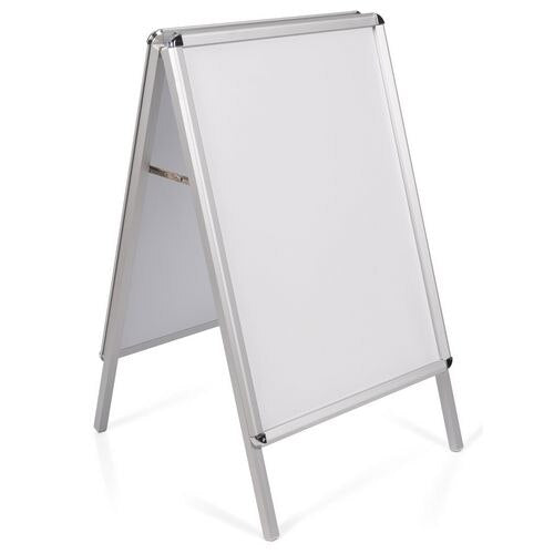 Bi-Office Freestanding Double Sided Pavement Sign A0 1000 X 700 mm Aluminium Silver