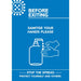 Seco Health & Safety Poster Before exiting, sanitise your hands Semi-Rigid Plastic Blue, White 42 x 59.5 cm