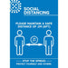 Seco Health & Safety Poster Social Distancing Semi-Rigid Plastic 42 x 59.5 cm