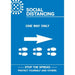 Seco Health & Safety Poster Social distancing - one way only right A2 Semi-Rigid Plastic 42 x 59.5 cm