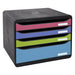 Exacompta Drawer Unit with 4 Drawers Big Box Plus Horizon Maxi 1928 Plastic Assorted 35.5 x 27 x 27.1 cm