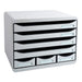 Exacompta Drawer Unit with 7 Drawers Store-Box Mini Plastic Light Grey 35.5 x 27 x 27.1 cm