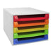 Exacompta Drawer Unit with 5 Drawers The Box Plastic Assorted 28.4 x 38.7 x 21.8 cm