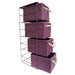 ARPAN Storage Cabinet with 4 Drawers Polypropelene Purple 18 x 25 x 65 cm