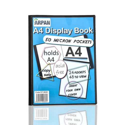 ARPAN Display Book A4 Black 24 Pockets