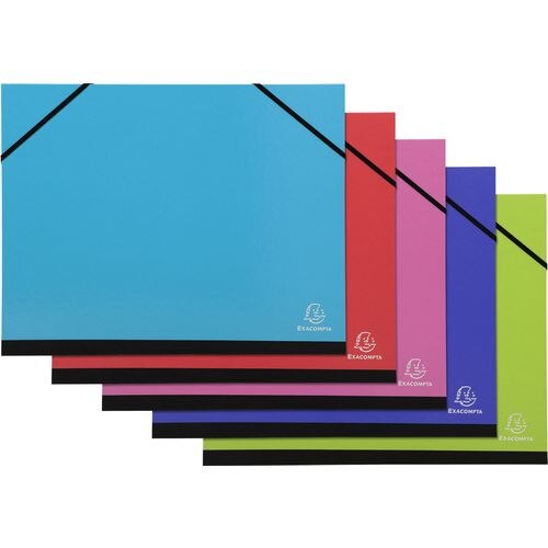 Exacompta Art Folder 25629E Cardboard A4 Assorted Pack of 5