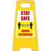 Seco Floor Sign Stay safe, social distancing Polypropylene Yellow 30 x 60 cm